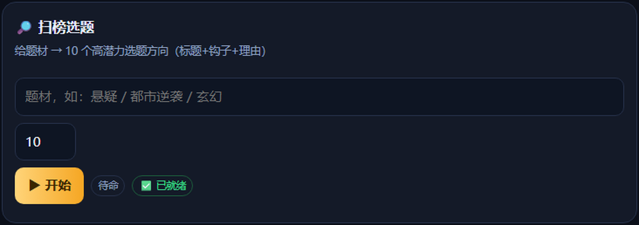 扫榜选题卡片